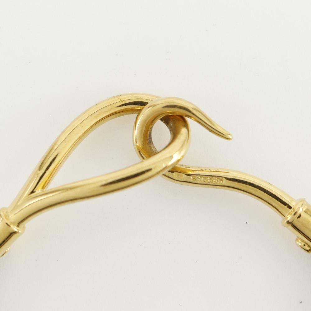 Hermes Jumbo Bless Bracelet Plated Gold/leather 9.6g Women Used