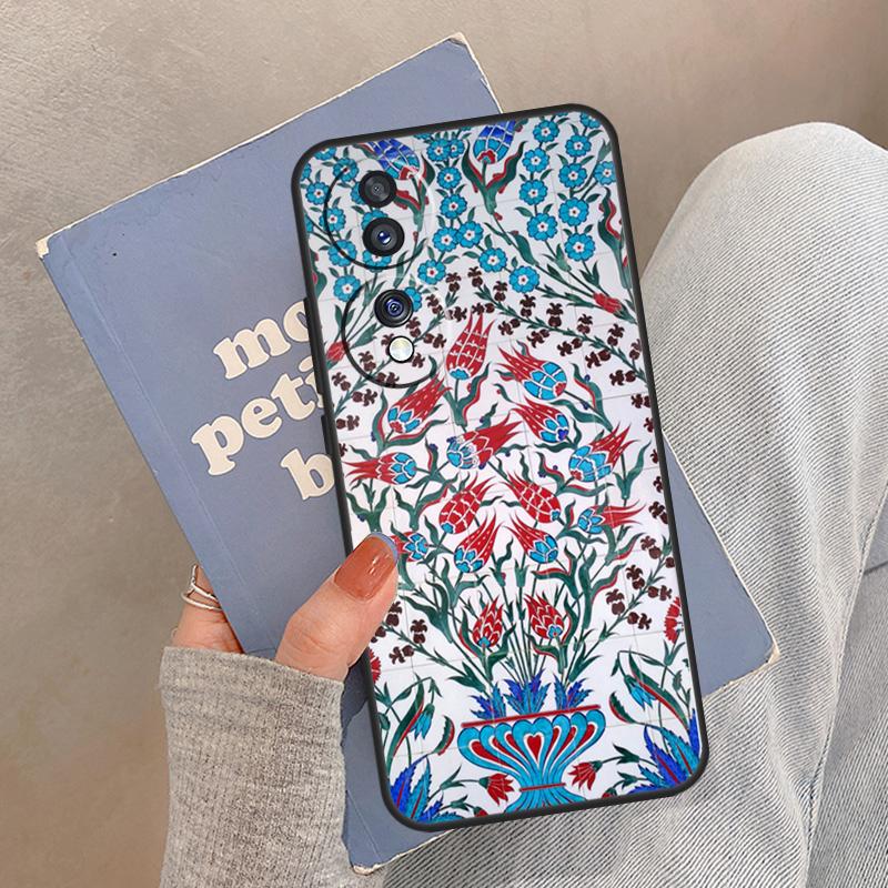 

Чехол со старинным цветочным узором для Honor Magic 8 Pro 5 6 7 Lite Чехол для Honor 200 400 90 70 50 X8a X8b X9a X9b X9c Honor 200 Lite