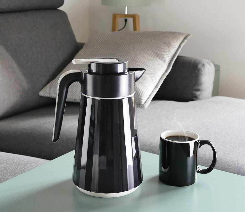 Metex Enjoy Insulated Glass Pot Refreshy Black 1.0L ATREJRIF-BK