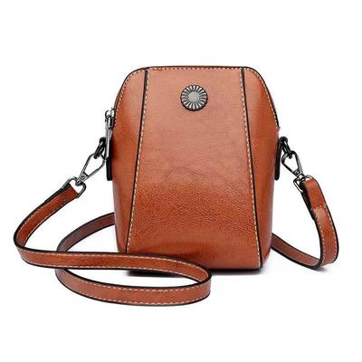 Bearneko Women's Genuine Leather Shoulder Bag, Lightweight, Crossbody, Wallet Bag, Small, Waterproof, Smartphone Pouch, Fashionable Gift for Women