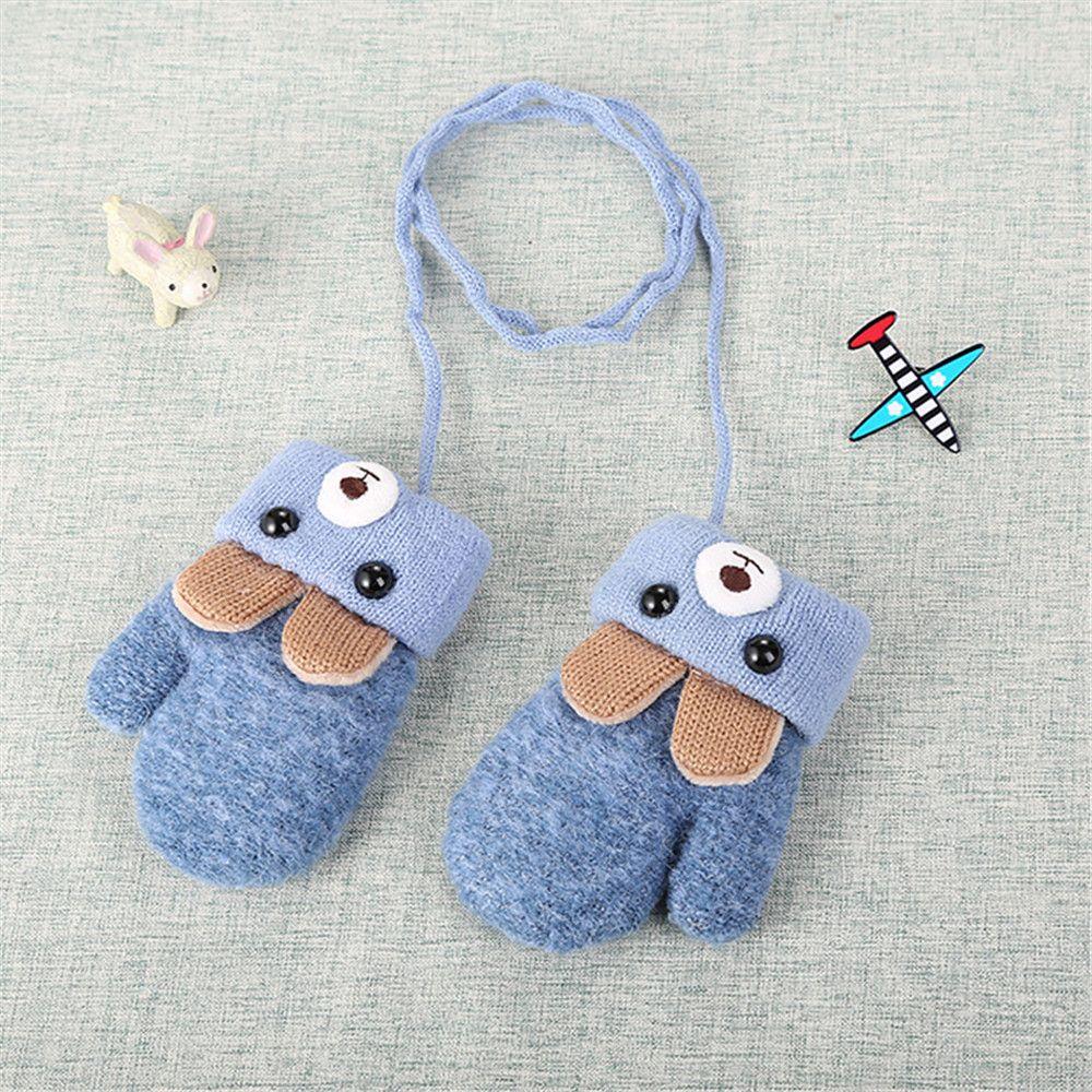 New Hot Baby Newborn Boys Girls Kids Gloves Thick Warm Knitted Mittens Cute Cartoon