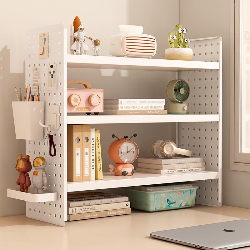 Pegboard Desktop Organizer: Multi-layer Storage Rack for Dorm, Home, or Office Desk
