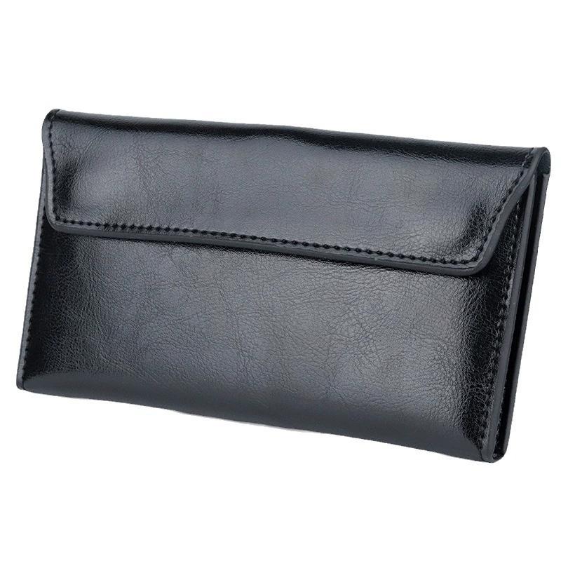Genuine Leather Women Wallet Clutch Large Capacity Ultra-thin Long Wallet Stylish and Simple Multifunctional Handbag