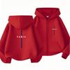 Kinderjacke Reißverschluss Stil Kapuzenpullover Mädchen Jungen Alter 3-12 Kinder Mode Schwarz Rosa Herbst Langarm Kleidung Markenaufdruck