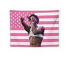 Rapper Music Art Tapestry Aesthetic Wall Poster for Bedroom Dorm Living Room Office Pink Party Decor  Gift for Friends