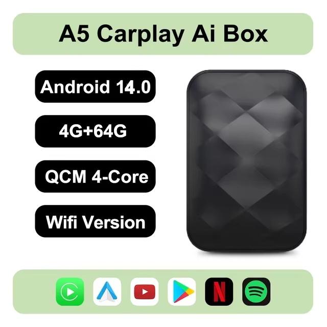 2025 New 3IN1 Android14 Wireless Carplay Android AutoAdapter Upgrade Plug&Play For Youtube Netflix Dongle Wireless Car AI TV BOX