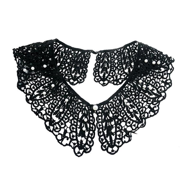Korean Pearl Lace Shawl - Spring/Summer Sun Protection, Versatile Hollow Out False Collar, Cotton Outerwear