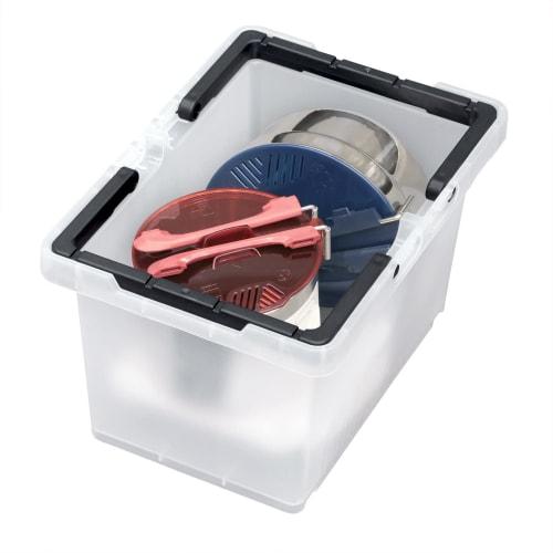 JEJ Astage Storage Box, Separate Basket #45, Clear, Made In Japan, Outdoor/Camping, Stackable, SPB-N45C, 22cm Wide X 31cm Deep X 18cm High