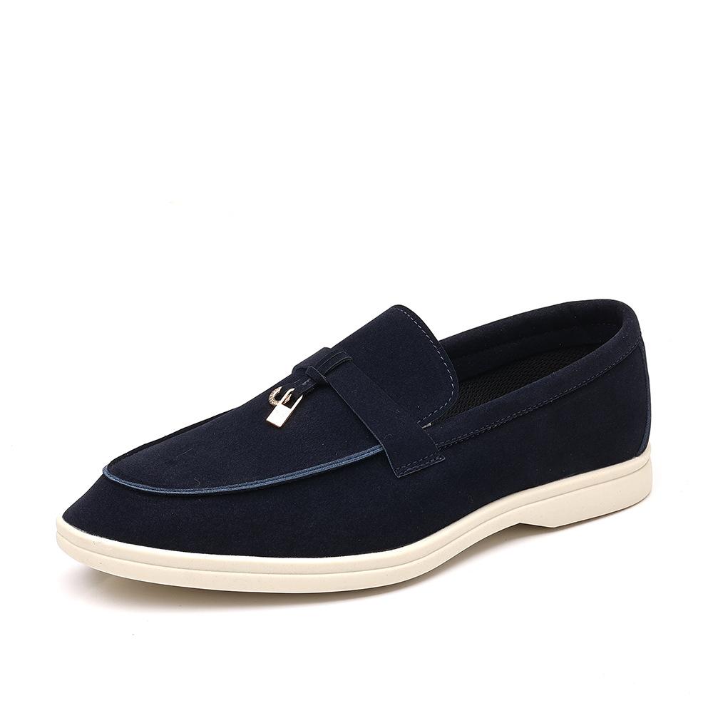 Strictly selected men's casual shoes, one-pedal lazy shoes, large-size fashion Doudou shoes, flat loafer