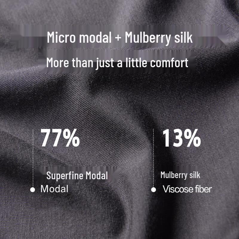 One's Member Men's 80-Count Modal Silk 10A Antibacterial Seamless Boxer Briefs