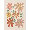 Neutral BohoTerracotta Abstract Flowers Poster Print Floral Canvas Painting Flower Market Wall Art Picture for Living Room Decor
