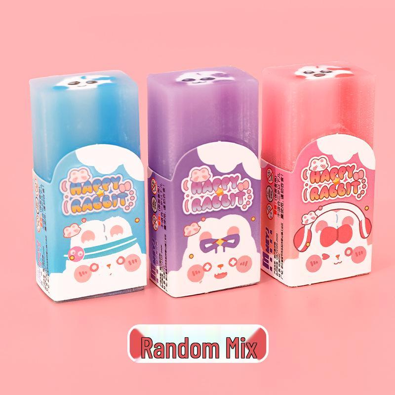Adorable Rabbit Sandwich Eraser - Low Dust, No Smear Stationery Gift