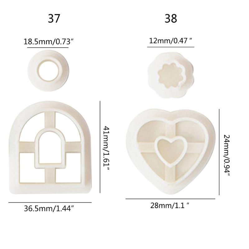 Weicher Ton Polymer Clay Ausstecher Keramik DIY Französische Ohrringe Geometrische Ausstechformen für Ohrring Schmuck Anhänger Herstellung