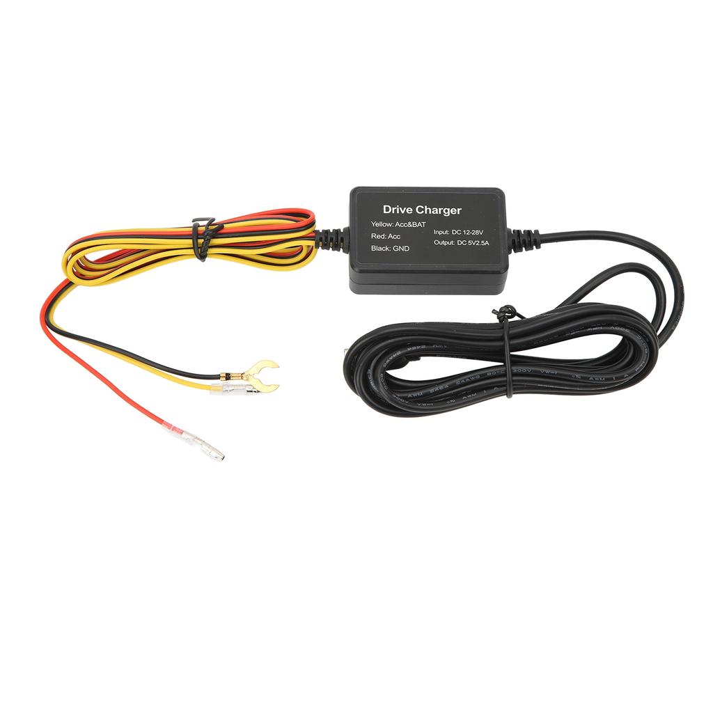 Dash Cam Hardwire Kit 12V?28V to 5V USB Adapter Overheating Protection for Mirror Cam GPS Navigator