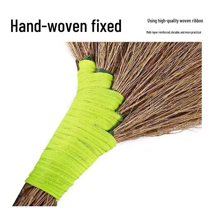 USAN HOME Natural Handwoven Bamboo Broom