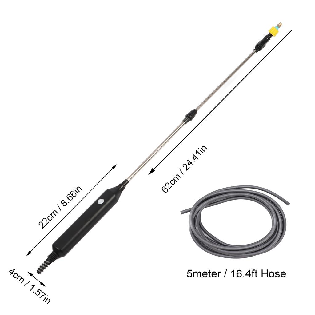 Electric Sprayer Adjustable Nozzle Battery Powered Watering Wand Auto Pumping Sprayer with Telescopic Rod for Garden Plant