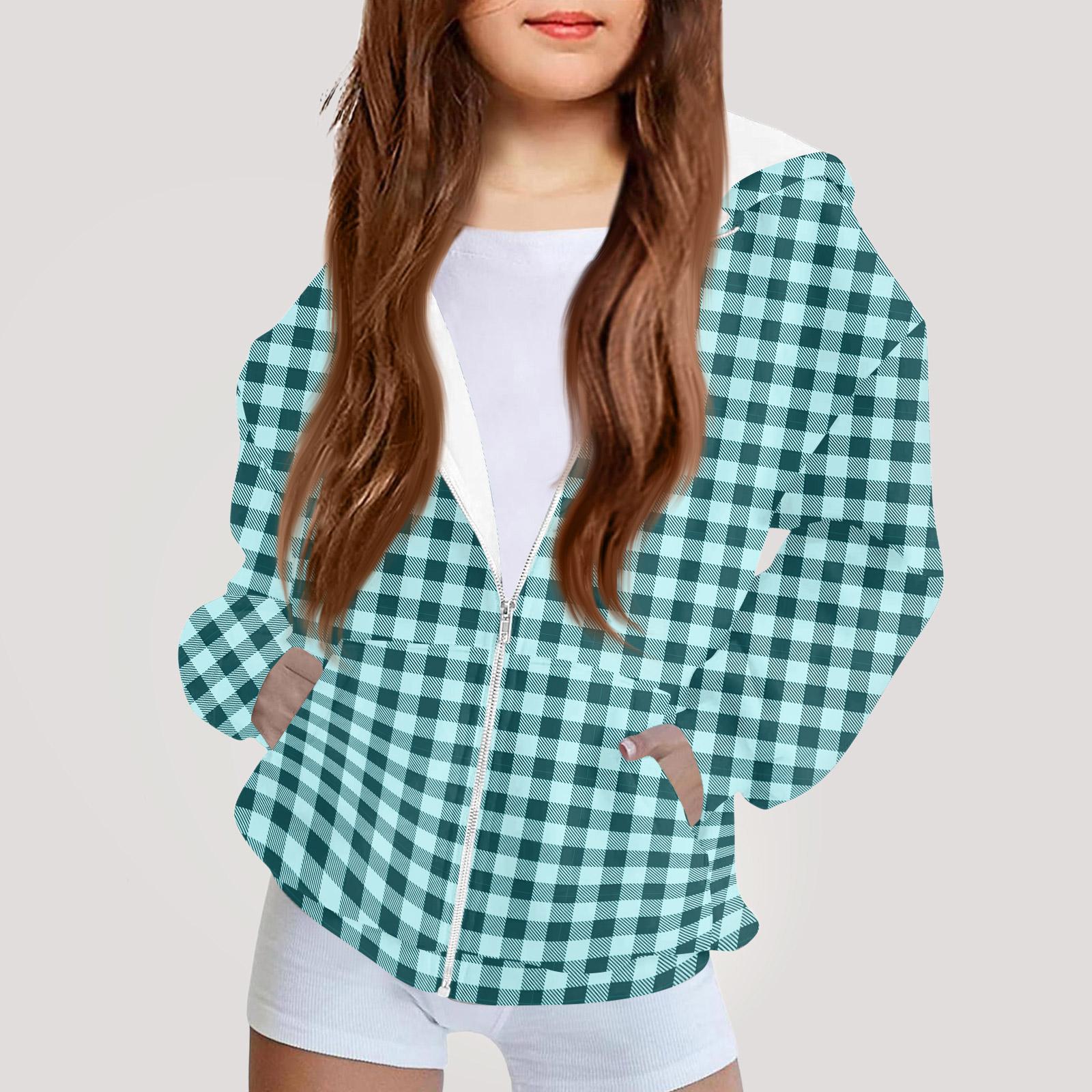 

Children s Fashion Printed Long Sleeved Hooded Sweatshirt Girls Hoodie Jacket 150