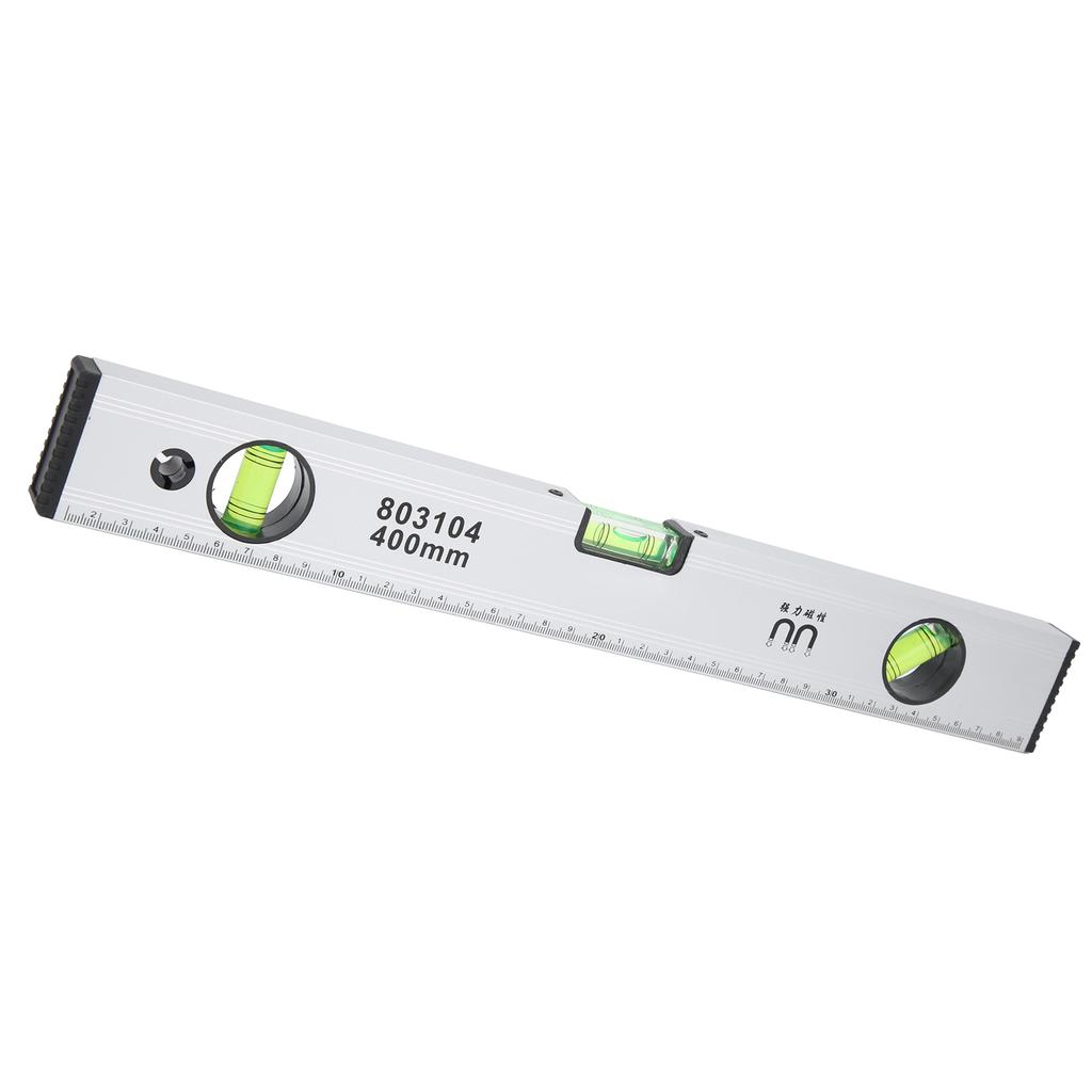 Spirit Level Aluminum Alloy Magnetic MultiFunction Measuring Ruler Levelling Instrument(400mm )