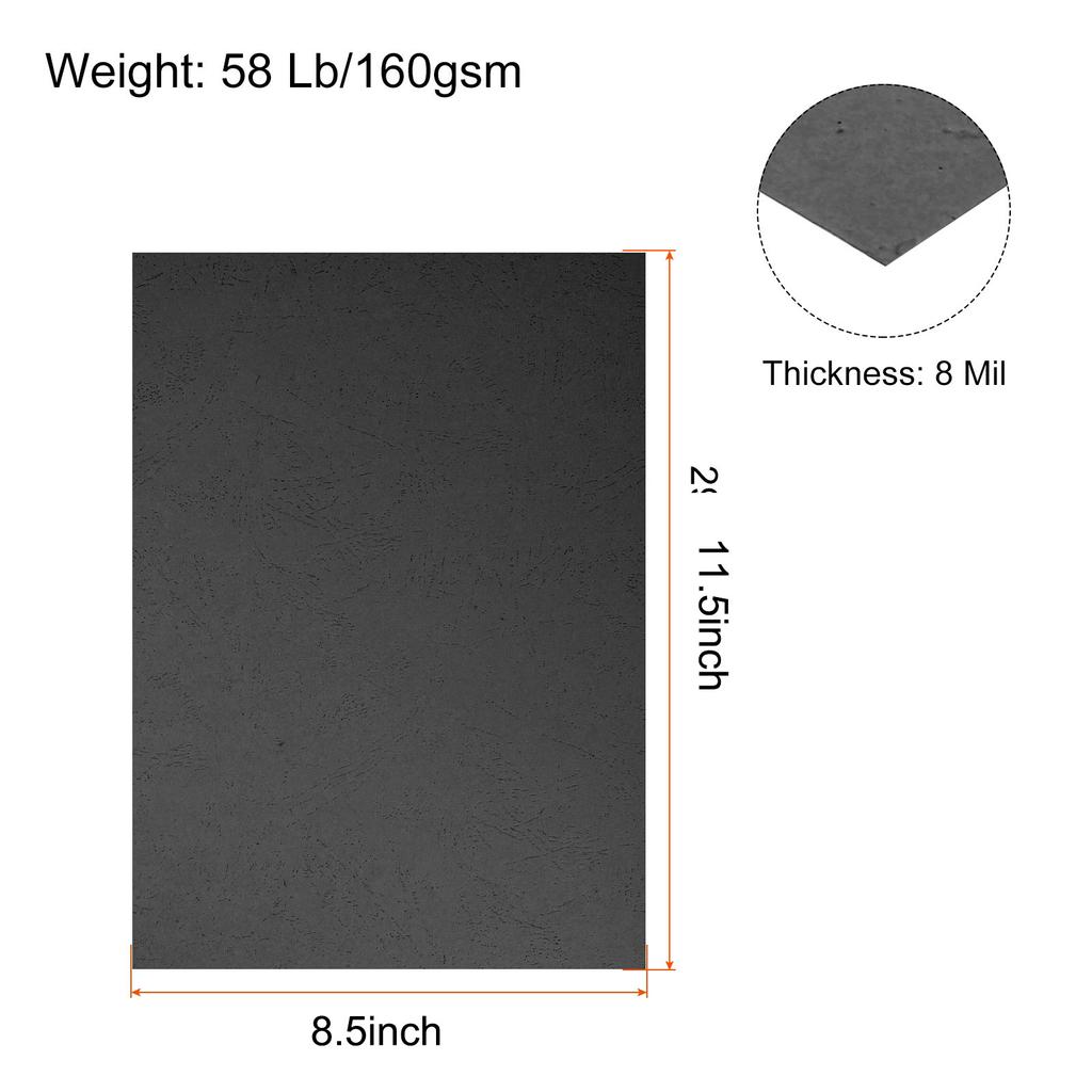 50/100pcs A4 Presentation Binding Covers Letter Size Leather Textured Grain Paper Un-Punched for Business Reports 8-1/2 x 11.5"