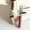 1pc Key Chain Charm Bag Accessories Net Pocket Interchangeable Stainless Steel Lip Balm Bag Keychain Lipstick Bag