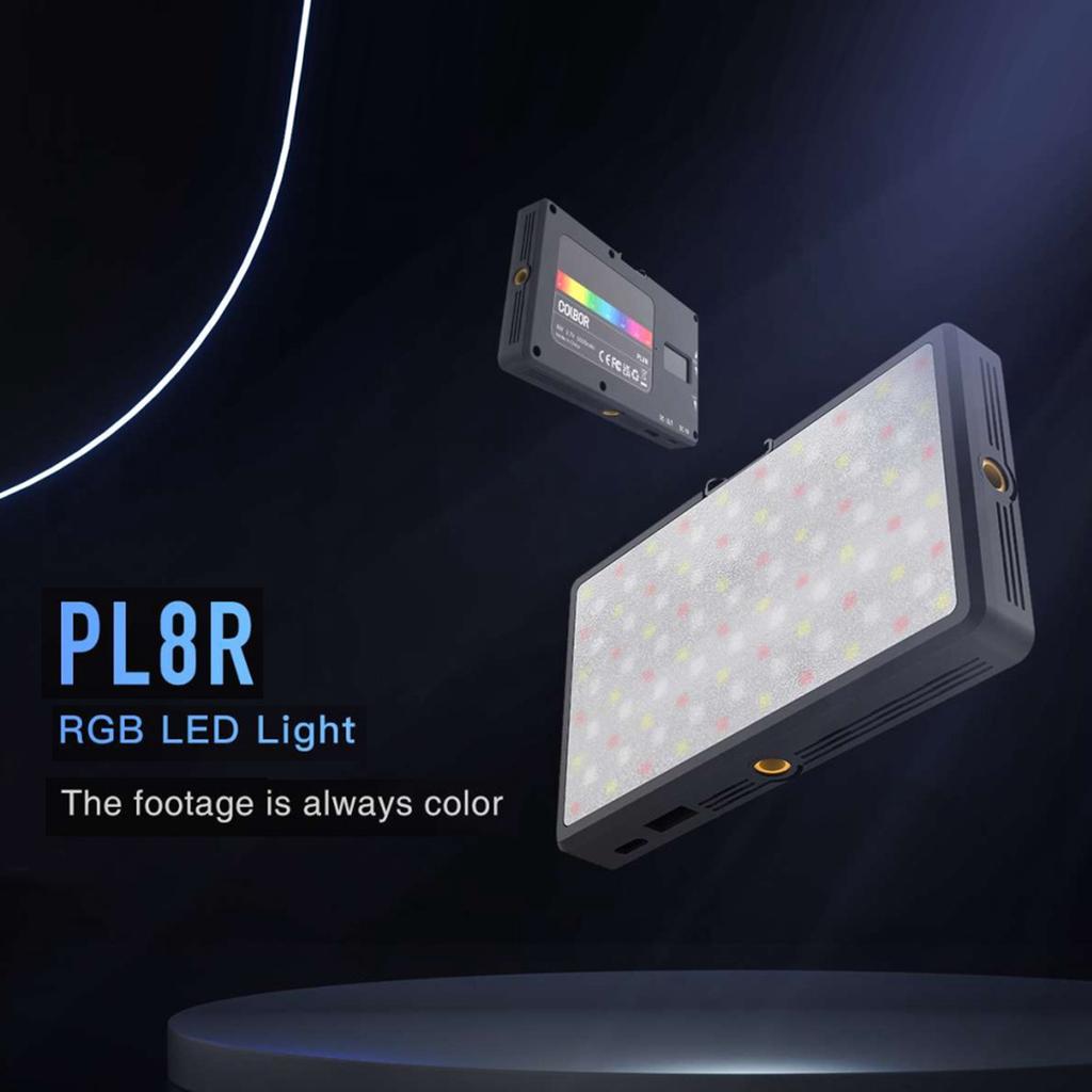 RGB Video Light 2700K 6500K Dimmable 37 Light Effects Photography Panel Lamp APP Control With Cold Shoe Port Support