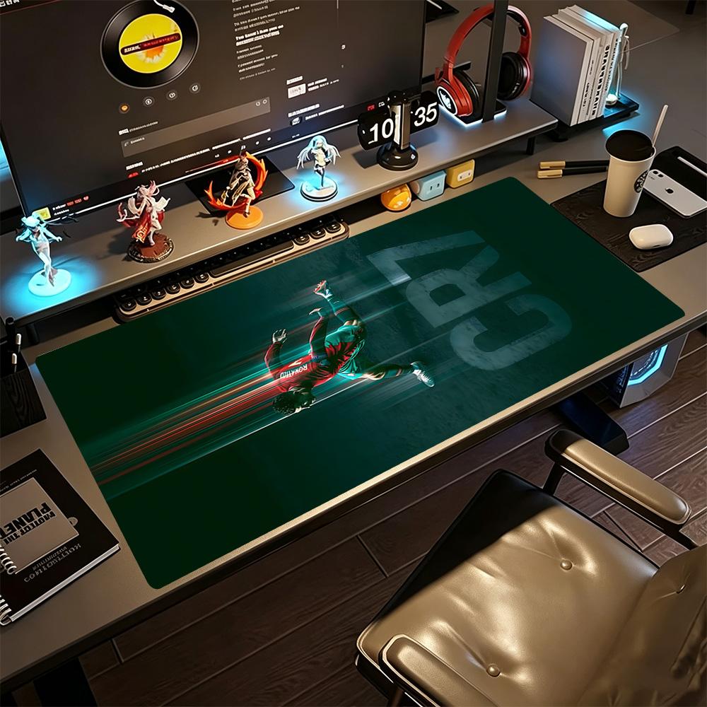 Cr7 Football Gaming Mouse Pad Desk Mouse Pad Computer Desk Mat Nonslip Rubber Base Office And Gaming Desk Decoration