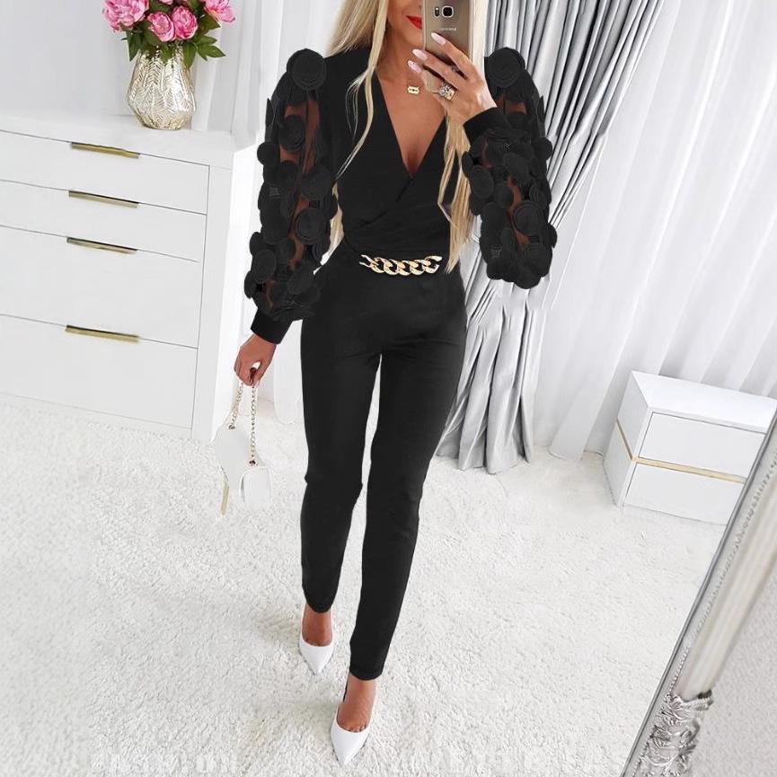 Women's Cute Spring Polyester Jumpsuit - Fresh, Sweet Fashion