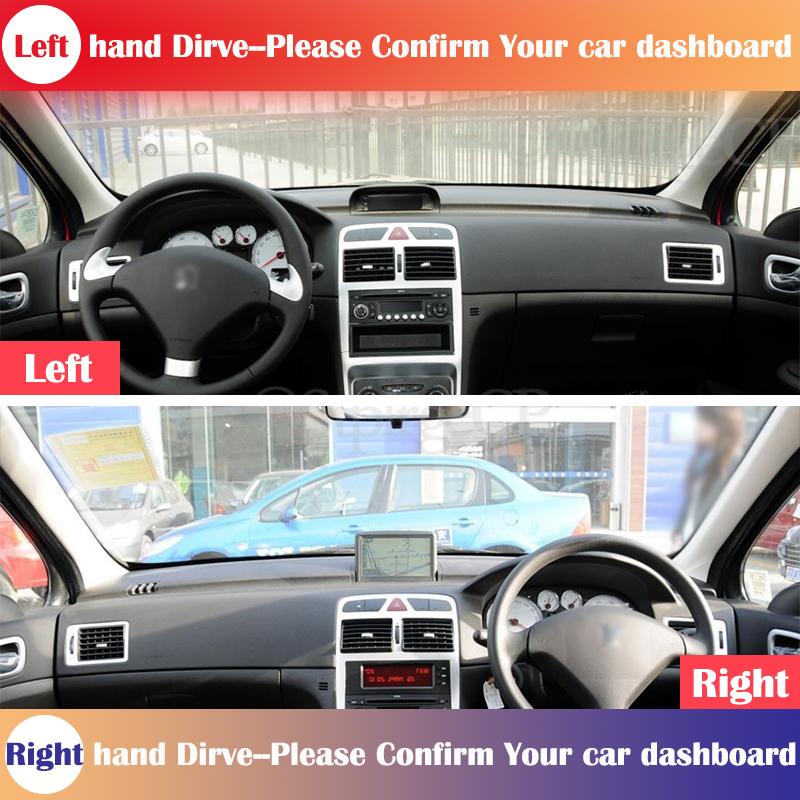 for Peugeot 307 2002~2008 sw cc Anti-Slip Dashboard Cover Protective Pad Car Accessories Sunshade Carpet 2007 2006 2005 2004