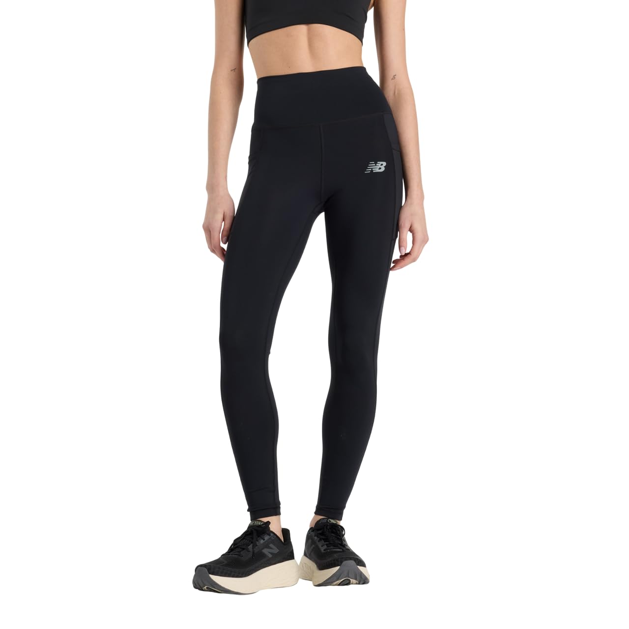 

Женские леггинсы с высокой посадкой New Balance Sport Pocket черного цвета, 27 дюймов (WP51462),