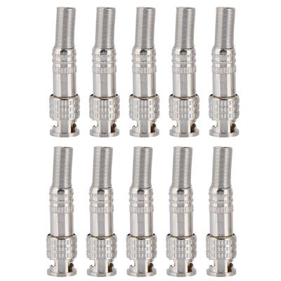 10Pcs Solderless Male BNC Connector for Surveillance Camera Systems