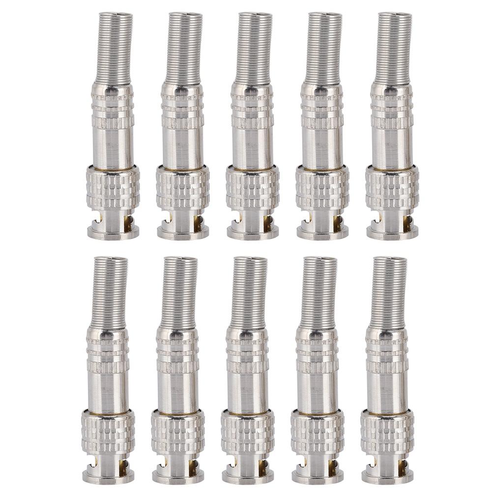 

10Pcs Solderless Male BNC Connector for Surveillance Camera Systems
