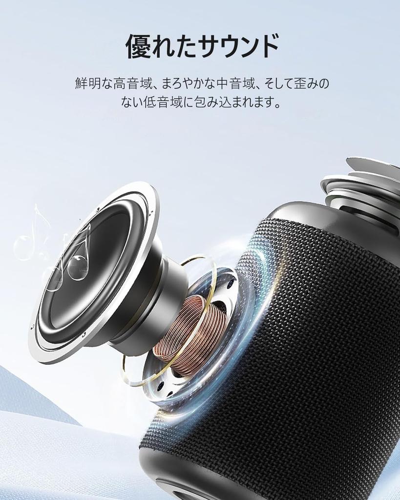cooboom Bluetooth Speaker Bluetooth Speaker IPX7 Waterproof Portable Speaker with LED Light Stereo Wireless Calling for Car Bluetooth5.3 2-Pairing