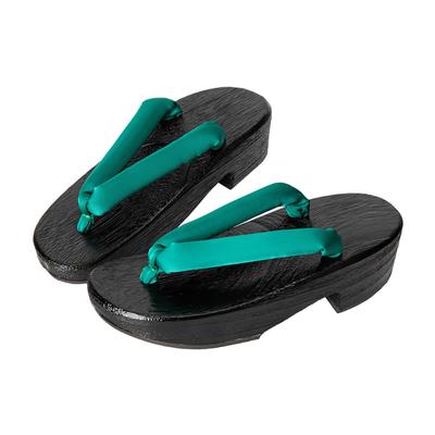 Thick Black Painted Heeled Maid Plain High No Paulownia Easy To Walk Black Rubber Fireworks Summer Bon Japanese For Summer [MTKCNTL] Geta, Sole,