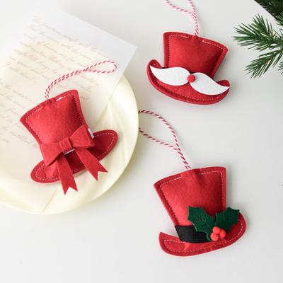 Weihnachtsdekorationen Mini-Geschenktüte Weihnachtsbaumkappe Kleine Ornamente Weihnachtsbaum-Hängedekorationen