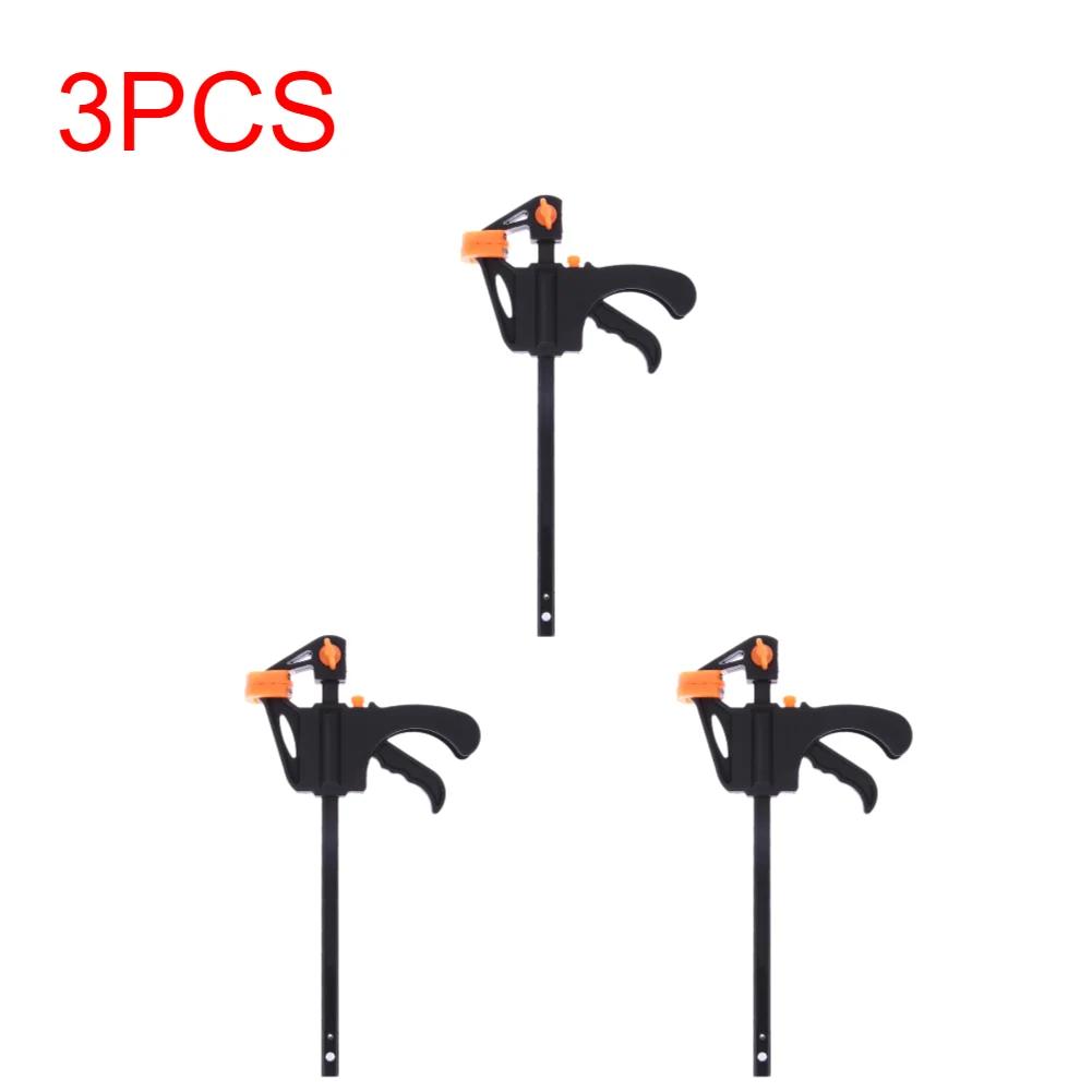 1-10pcs 4inches Woodworking Clamp F-Type Nylon Quick Clip Woodworking Hard Grip Release Squeeze Ratchet DIY Hand Tool Kit Gadget
