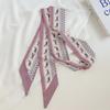Imitation Silk Print Bag Handle Strap Decoration Scarf Women Neck Tie Bag Headscarves Floral Bands Headband Bag Ribbons