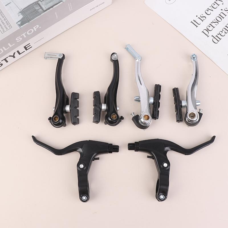 Bike V Brake Set Bike Front Rear V Brake Set Aluminum Alloy Mountain Road Bike V Brake Pads And Levers Set Riding Accessories