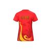 Li Ning Starry Voyage Creative West Lake Element Quick-Dry Cool Competition Short Sleeve T-Shirt Men Tops Crimson AAYS256-1