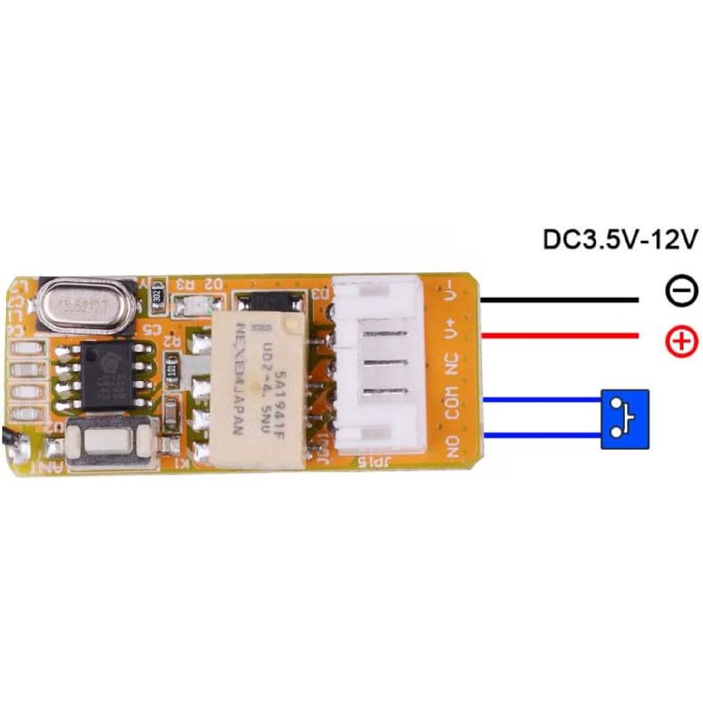 DC 5V 6V 9V 12V Wireless Control Switch 433mhz Remote Relay Latching Switch, 12V Long Range Remote Transmitter and Receiver for Indoor and Outdoor