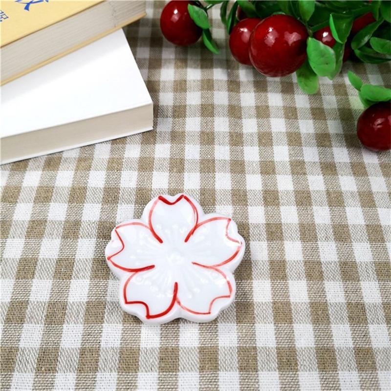 Ceramic Cherry Blossom Incense holder wax melt Burner sahumerios holder Aromatherapy Office Teahouse Living Room Ornament XX007