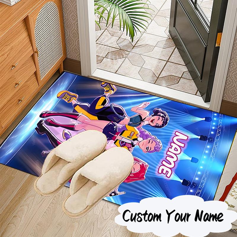 Custom Name KPop Cartoon Carpet, Chair Rug,Area Rug for Office Bedroom living rooms bedroom, Doormat decor Christmas fan gifts
