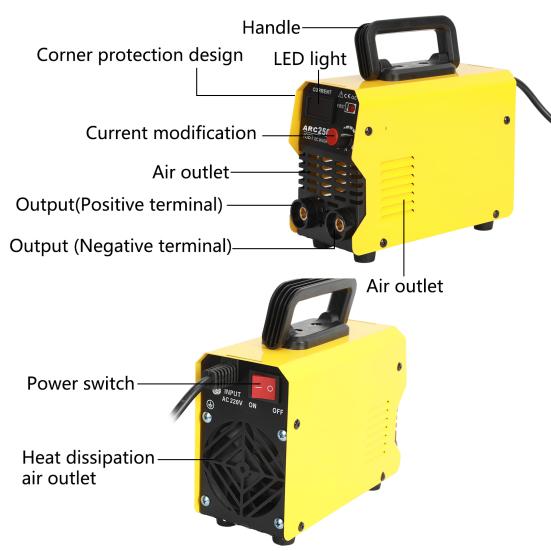 ARC250 Adjustable Current Dual Voltage Digital Display 220V Electric Welding Machine