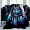 1pc Wolf Printing Lightweight Flannel Blanket, Comfortable and Warm Blanket, for Camping Sofa Bed and Couch Office, Suitable for Gift Blanket