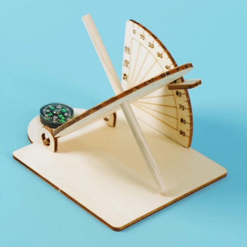 Sundials Clocks Home Decorations Scientific Models Wooden-Sundials Models Geography Teaching Tool