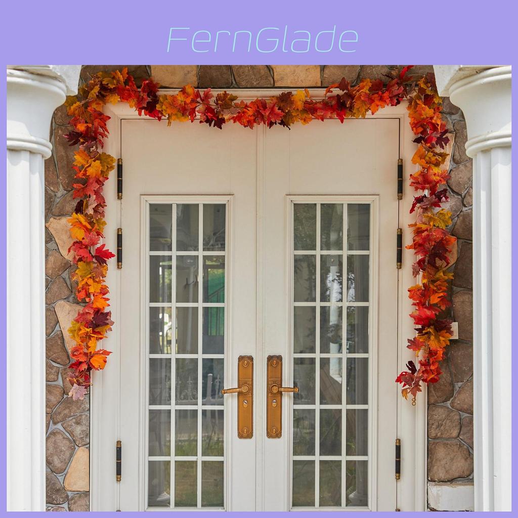 Autumn Artificial Maple Leaf Garland For Wedding Decor And Outdoor Events