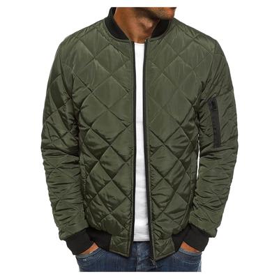 Autumn and Winter Fashion Men's Zipper Warm Down Jacket Packable Light Coat