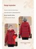 Velvet-Lined Cotton Coat for Middle-Aged Women - Hooded Winter Jacket for Grandma