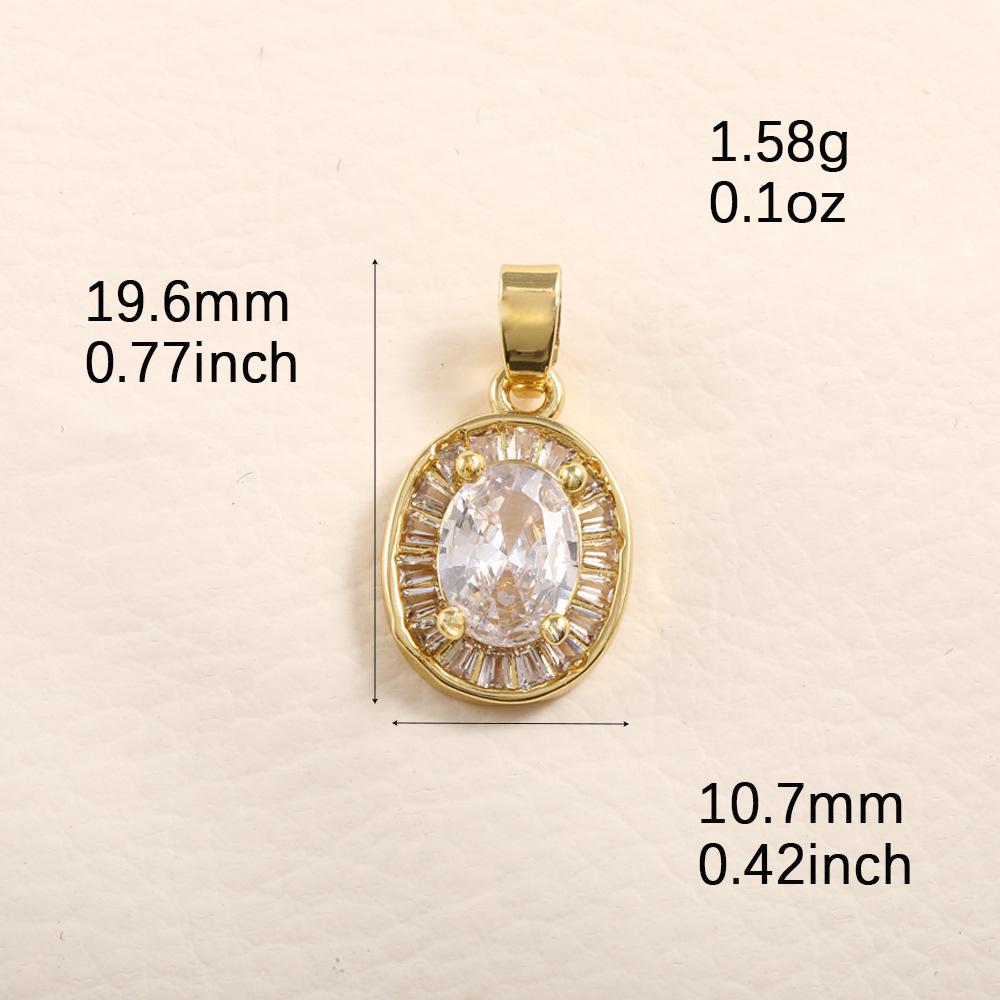 Европейский и американский квадратный кулон с цирконом - Женские модные украшения нишевого дизайна