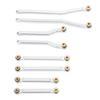 8PCS RC Wheelbase Link Rod Copper Aluminum Alloy RC Chassis Linkage Pull Rod for HOBBYPLUS 1 18 4WD CP18P RC Cars Silver