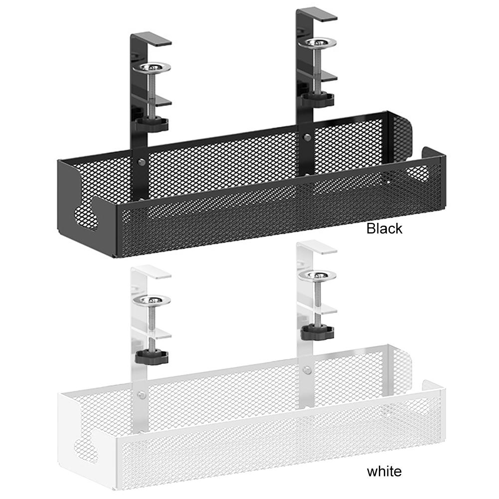 Under Desk Clamp Mounted Cord Organizer No Drill Wire Management Holder Socket Hang Holder for Managing Cables Power Strips